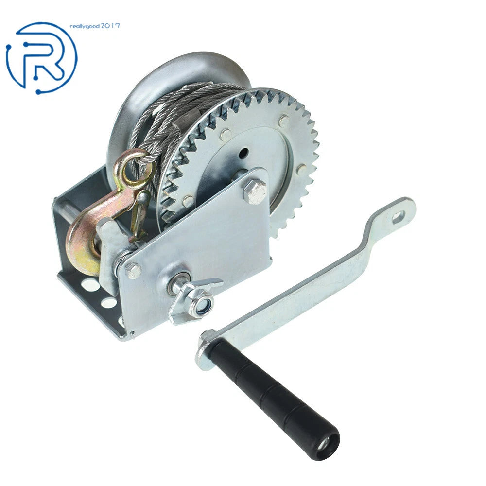Heavy Duty Hand Winch for Trailer ATV Boat (Up to 1200 lbs)