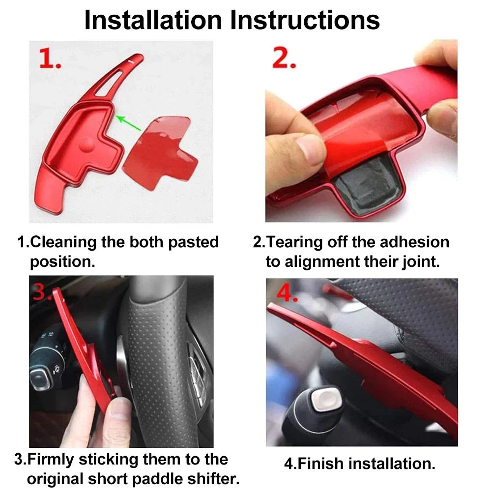 Steering Wheel Shifter Paddle Extensions for Mercedes-Benz A/B/C/E/G/S/V-Class