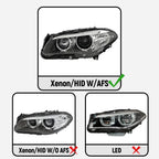 HID Xenon Headlights Pair for BMW F10 528i 535i 550i (2014–2016)