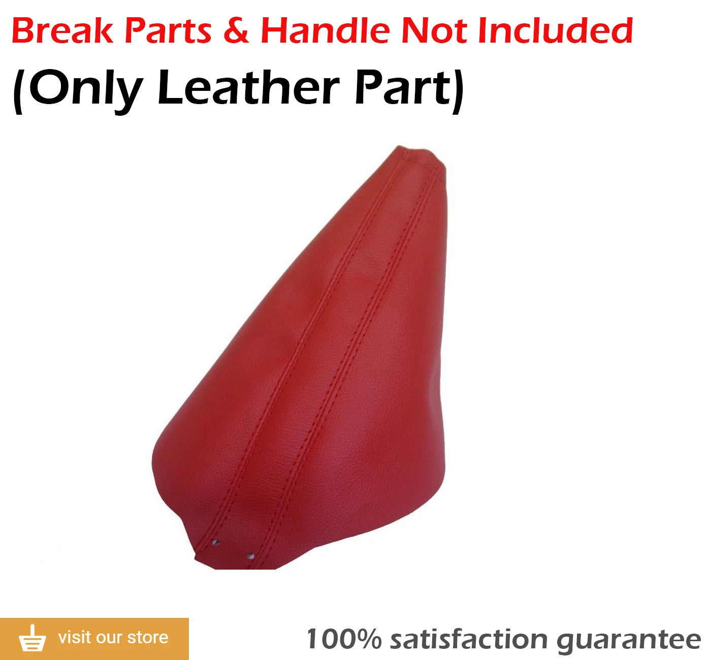 E Brake Boot Cover for Ford Mustang (2005–2009) Red PVC Leather