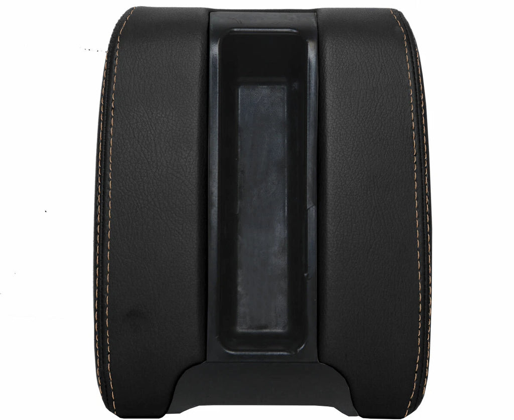 Leather Center Console Lid Armrest Cover for BMW E39 (1997–2003) Beige Stitch
