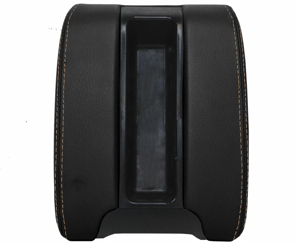 Leather Center Console Lid Armrest Cover for BMW E39 (1997–2003) Beige Stitch