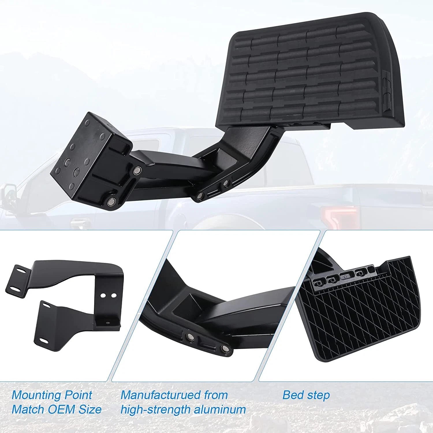 Retractable Rear Bumper Step for Ford F250 F350 F450 (2018)