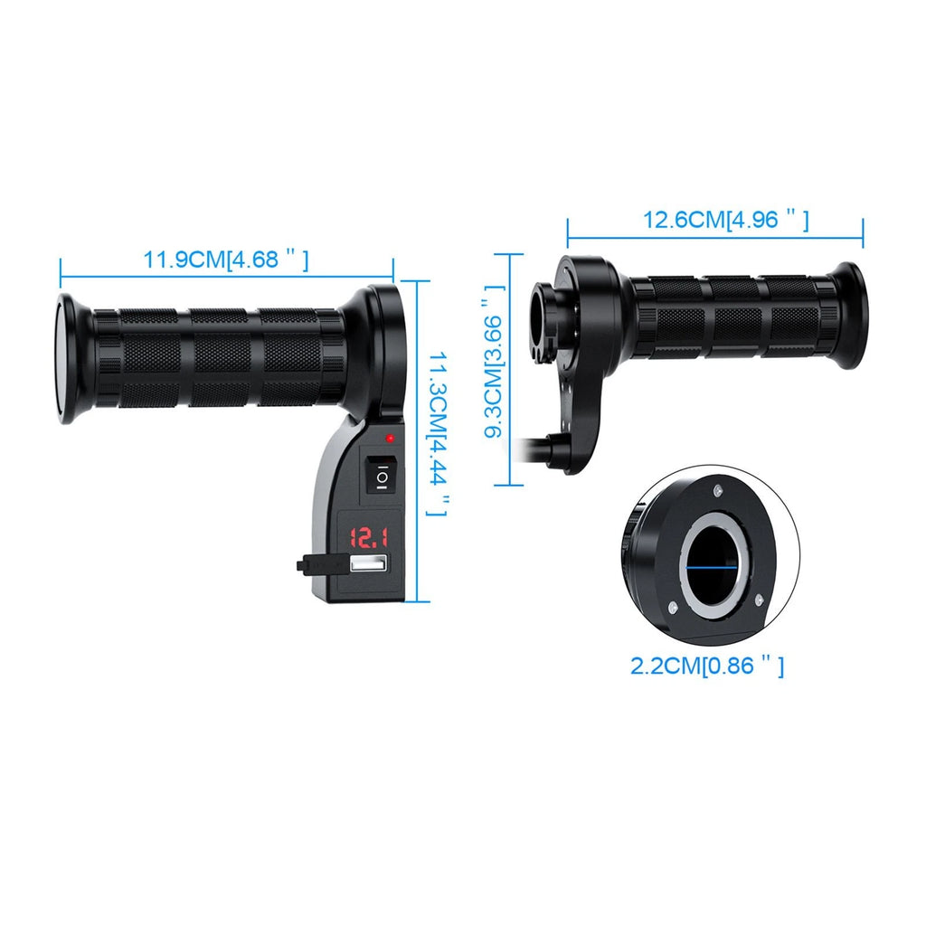 Electric Heated Hand Grips for Motorcycle (7/8" 22mm)