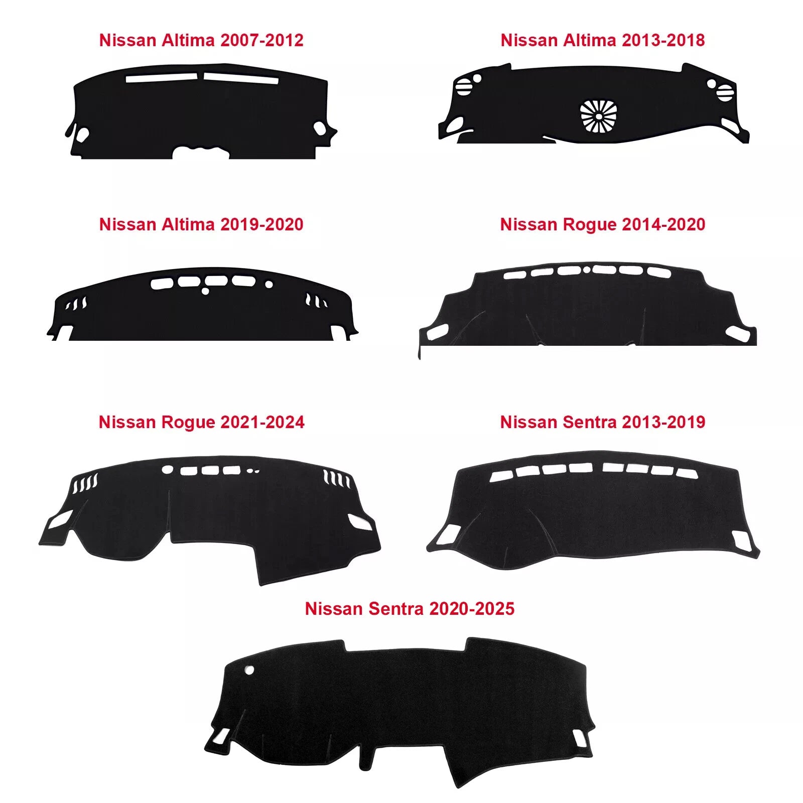 Center Dash Pad Sunshield Protector for Nissan Altima Rogue Sentra (2019–2024)