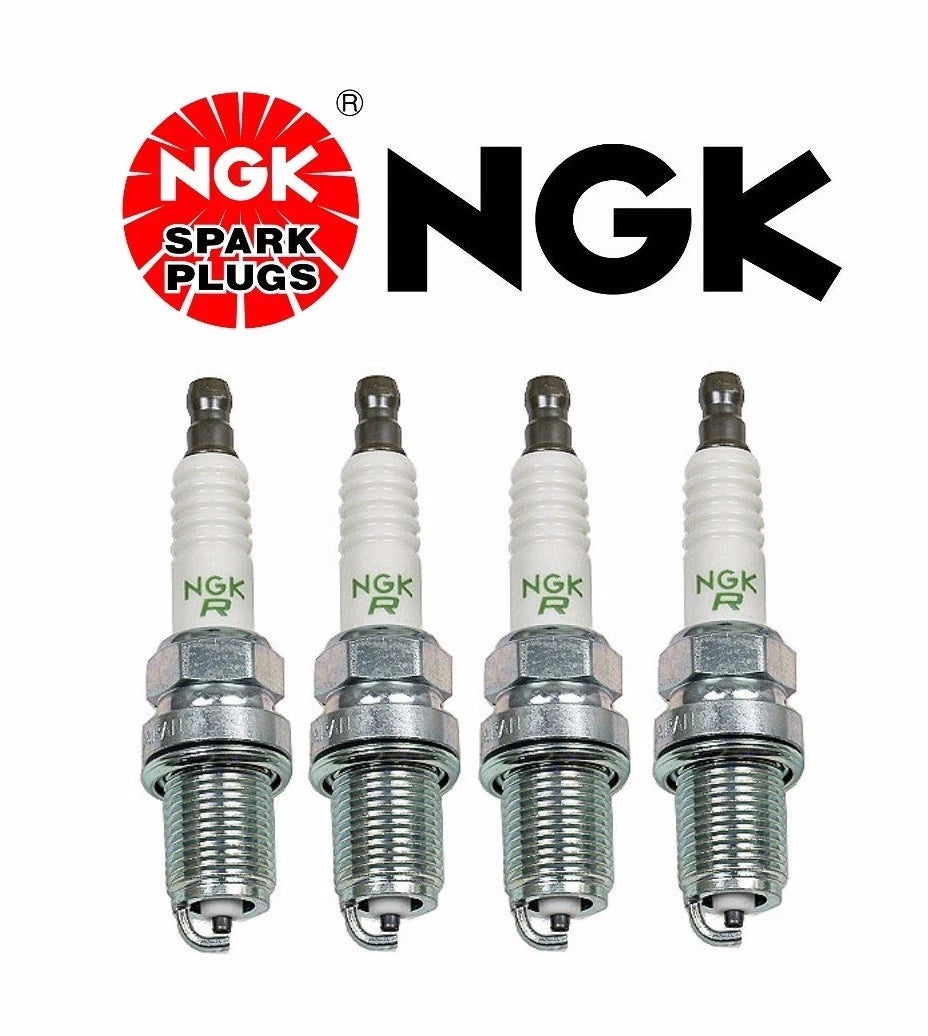 Set of 4 NGK V Power Resistor Spark Plugs BKR6E/6962 for Audi 90 100