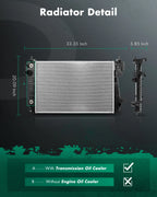 Aluminum Radiator for Chevrolet Sonic (2012–2020) L4 1.4L Auto 13248