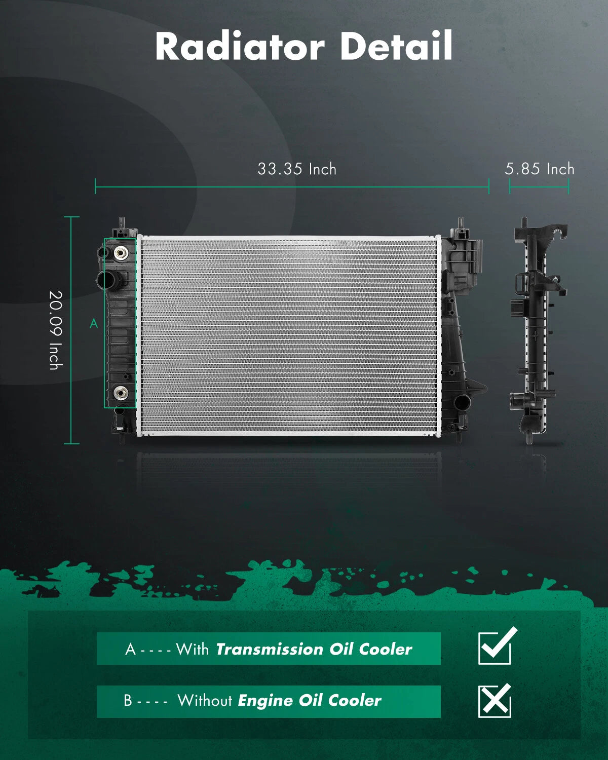 Aluminum Radiator for Chevrolet Sonic (2012–2020) L4 1.4L Auto 13248
