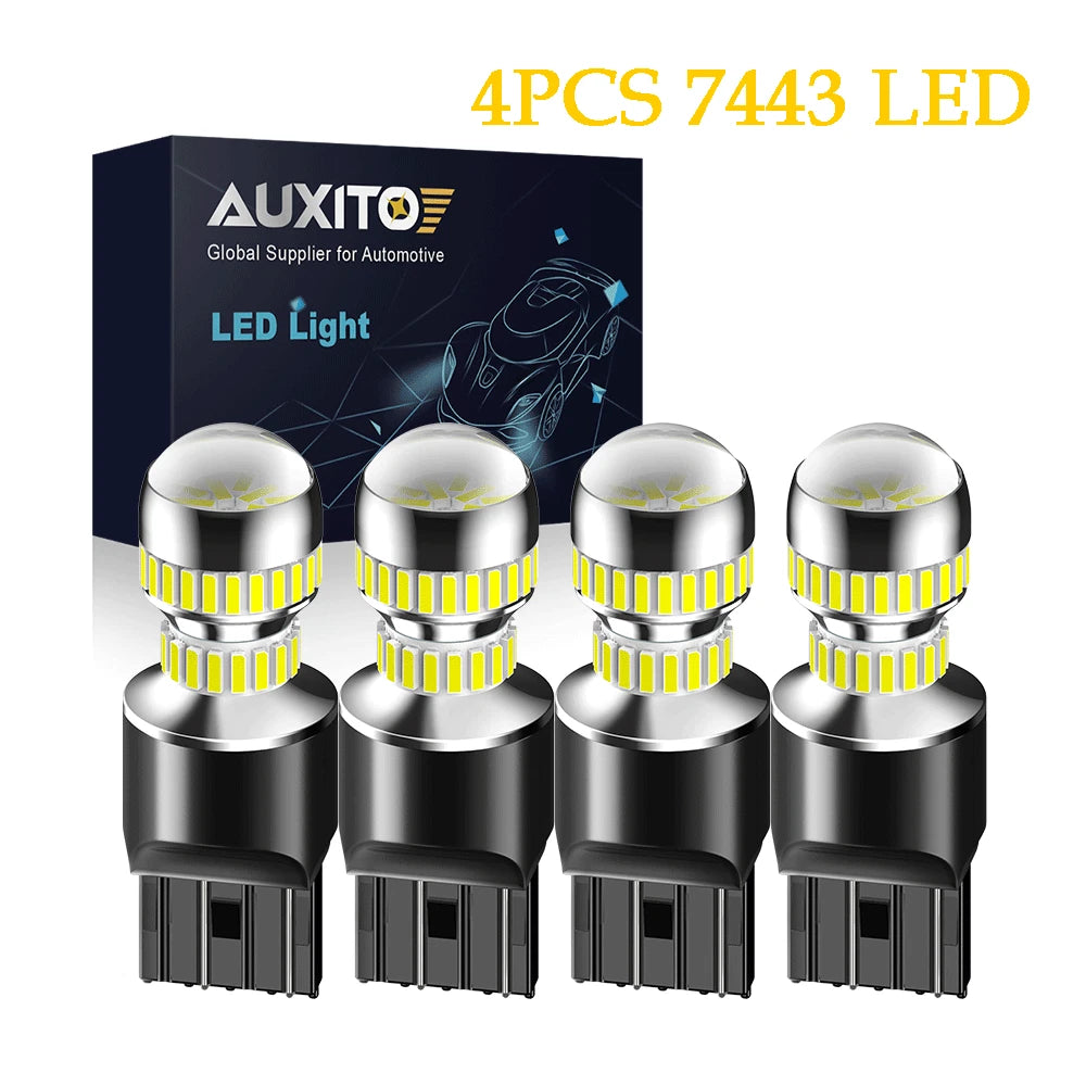 Set of 4 LED White 6000K Reverse Turn Signal Bulbs for Make Model (YYYY–YYYY)
