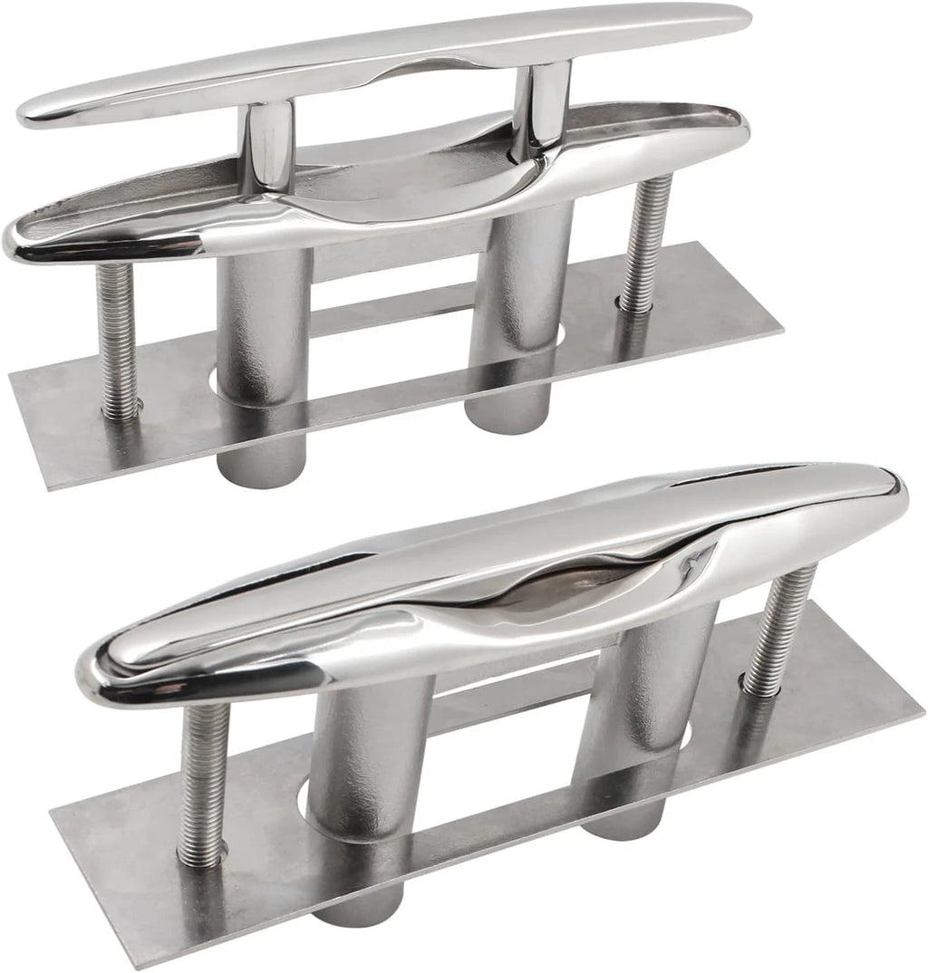 2Pcs 6" Stainless Steel 316 Pull Up Cleat for Boat Dock Mooring