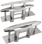 2Pcs 6" Stainless Steel 316 Pull Up Cleat for Boat Dock Mooring