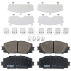 Set of 4 Front Brake Pads for Toyota Yaris (2007–2018) Ceramic Low Dust