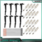 Set of 8 Ignition Coils, 16 Spark Plugs & 8 Wires for Ford F-150 F-250 F-350 (2010–2014)