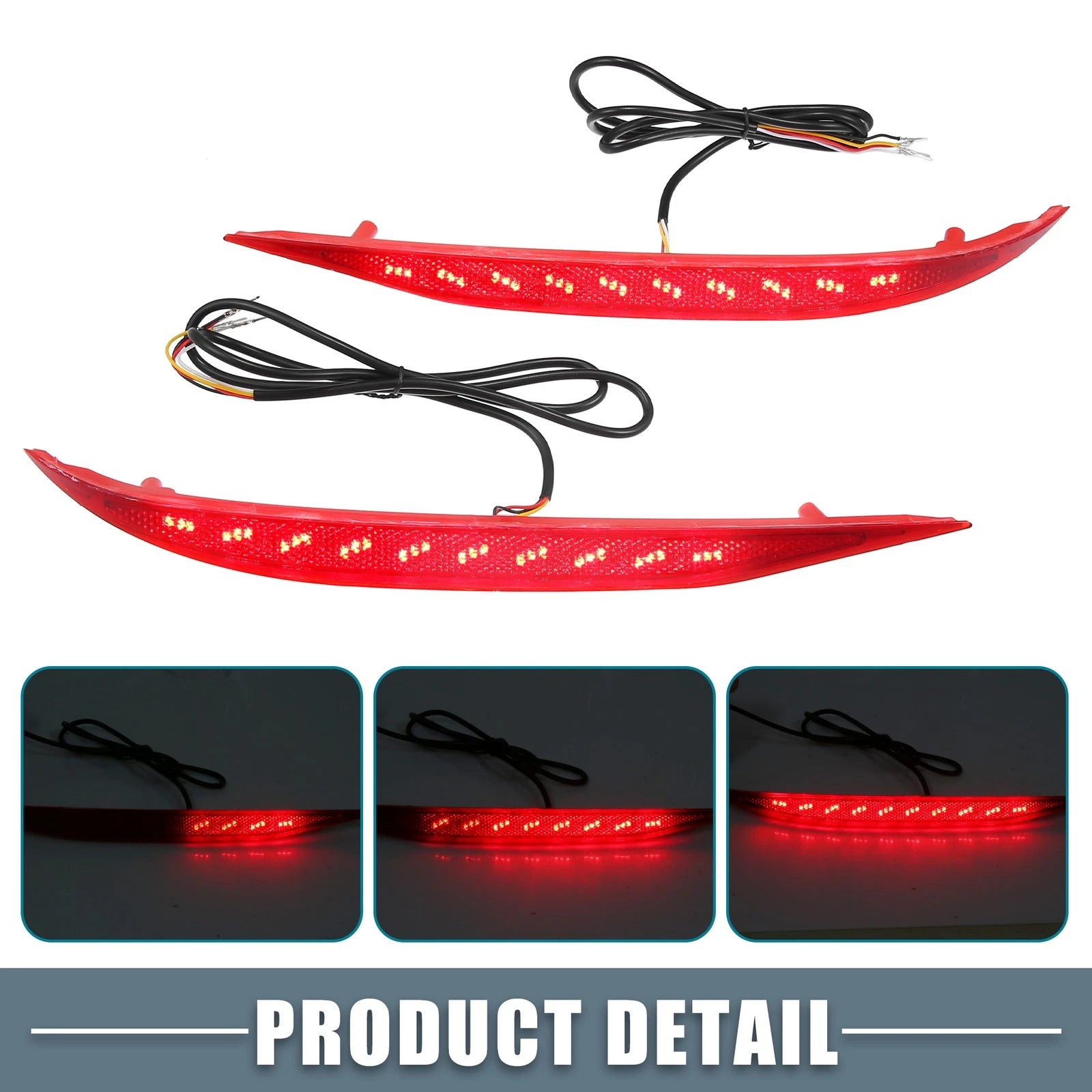 LED Rear Bumper Reflector Brake Tail Turn Signal Light for Hyundai Elantra (2021–2022)