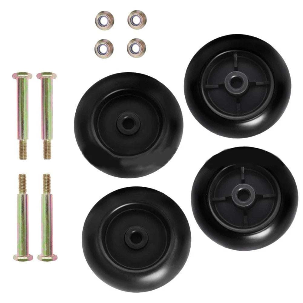 4X Lawn Mower Deck Wheels Replacement Set