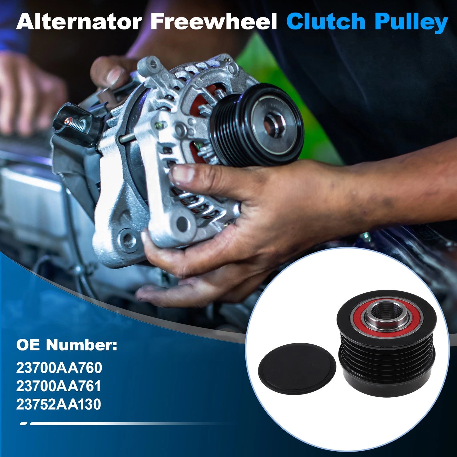 Set of 1 Alternator Freewheel Clutch Pulley for Subaru Forester (2014–2018)