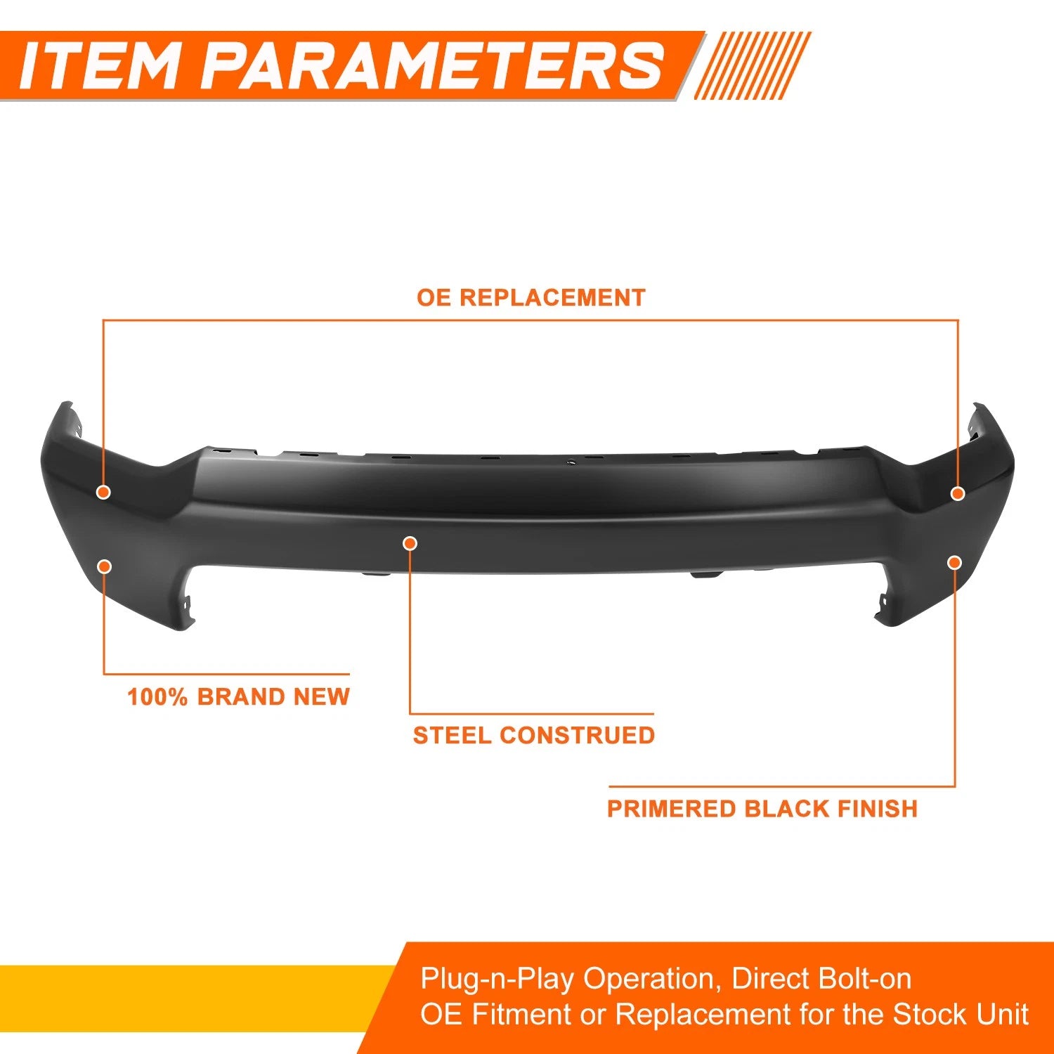 Front Bumper Face Bar for Chevy Silverado 2500 3500 HD (2020–2023)