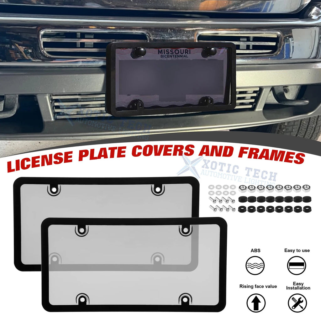 License Plate Cover Frame Kit for Any Standard US Plate (Universal)