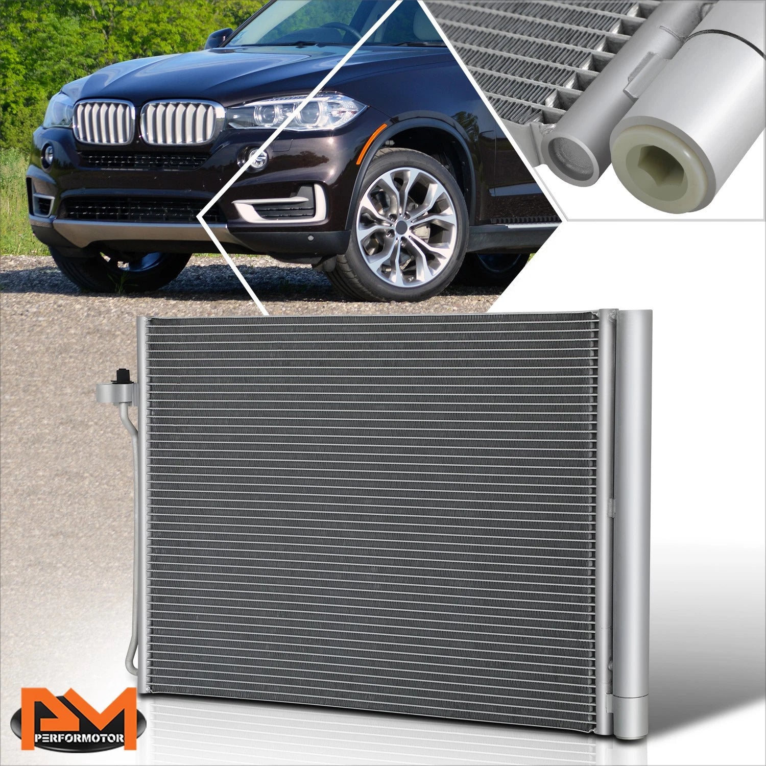 A/C Condenser for BMW X5 X6 (2007–2019) Aluminum Core Replacement