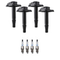 Set of 4 Ignition Coils & Denso Platinum TT Spark Plugs for Audi A4, VW Jetta, Golf (1996–2005)