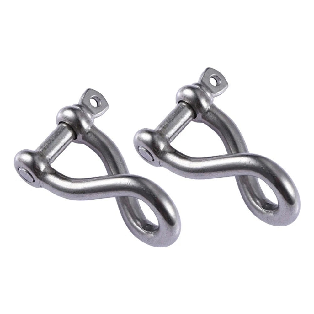 Screw Pin Twisted Shackle 8x10mm Stainless Steel for Boat and Outdoor Use