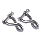 Screw Pin Twisted Shackle 8x10mm Stainless Steel for Boat and Outdoor Use