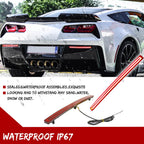 Red LED Rear Bumper Reflector Tail Brake Lights for Chevrolet Corvette C7 (2014–2019)