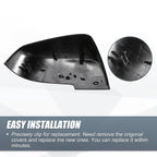 1 Pair Rearview Mirror Cover Cap Gloss Black for BMW 328i 125i 330i 320i 220i (2012–2019)