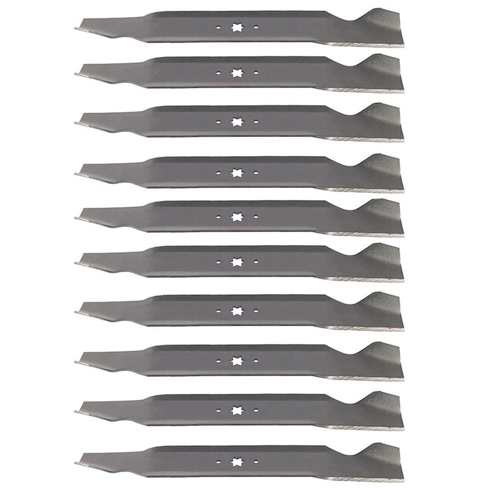 Set of 10 Mower Blades for MTD (Fits 21-3/16" X 6 Point Star)