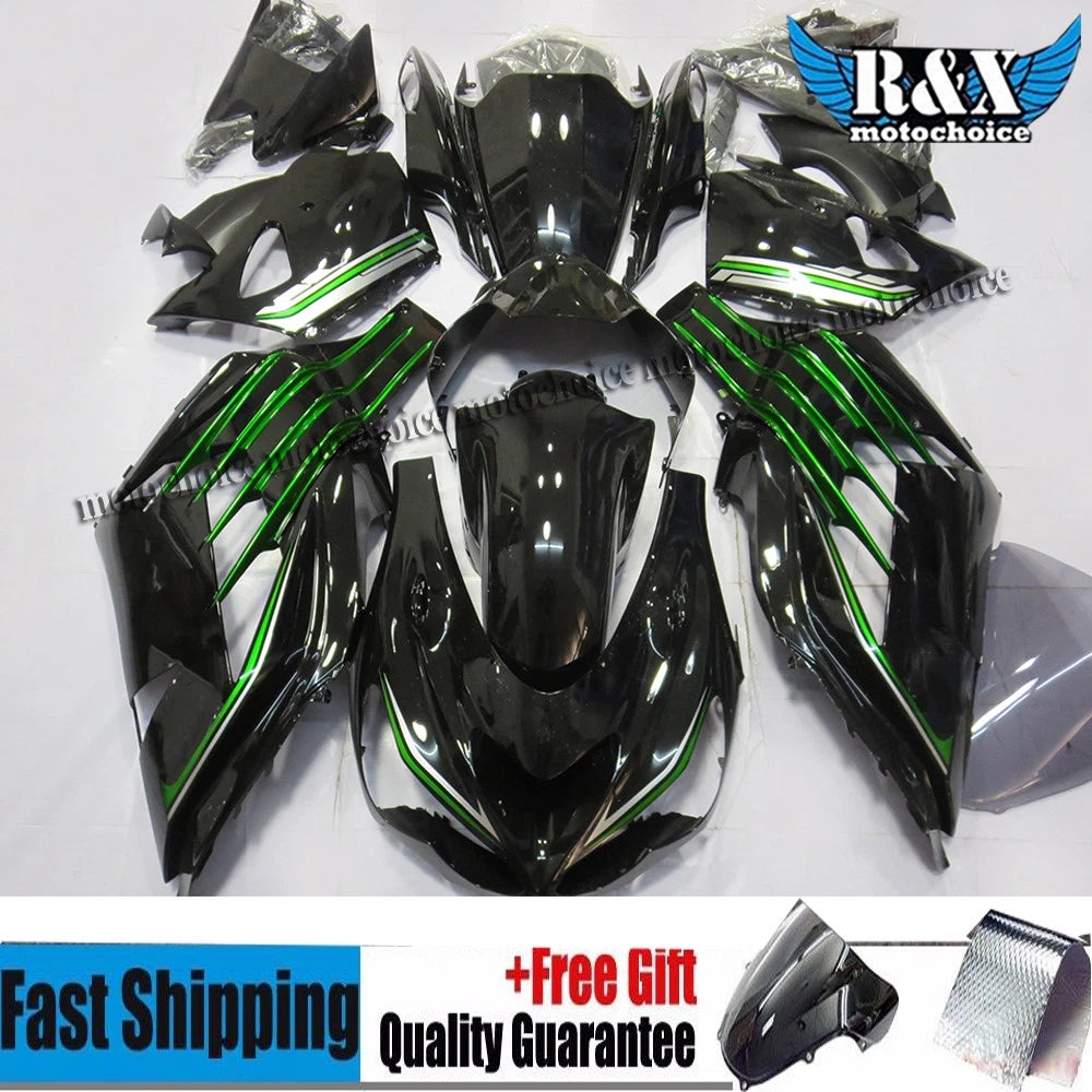 Fairing Kit for Kawasaki Ninja ZX14R (2012–2019) ABS Injection Green & Black