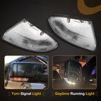 2Pcs LED Mirror Turn Signal Lights Puddle Lamps for Dodge Ram 1500 2500 (2009–2018)