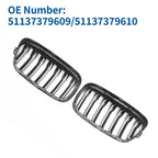 Front Upper Bumper Grille Grill for BMW 2 Series ActiveTourer Double Slat