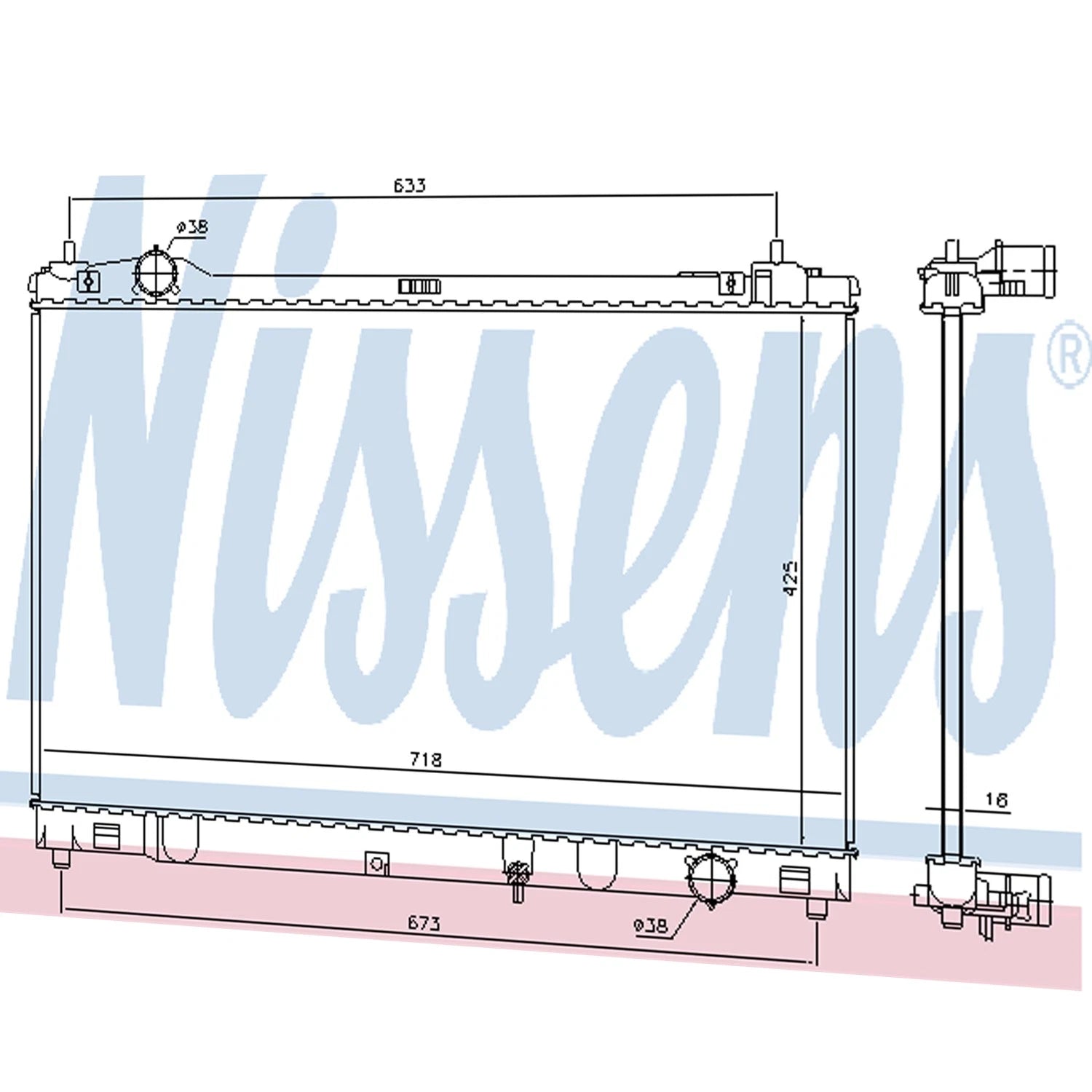 Replacement Auxiliary Radiator Plastic Aluminum for Ford Ranger (2011–2018)