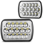 Set of 2 LED Headlights H6054 for Ford E150 E250 E350 (1985–2019) Chrome Housing Clear Lens