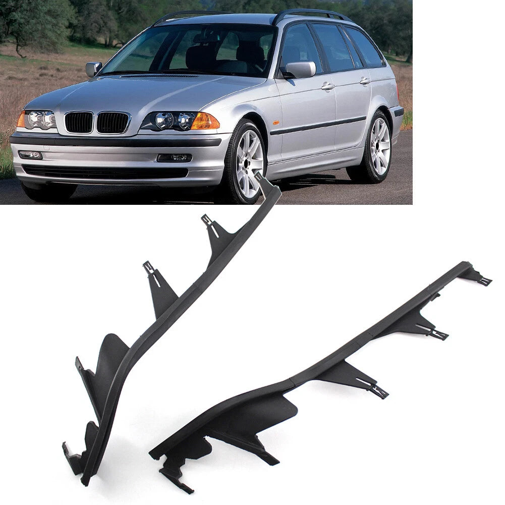Pair Upper Headlight Lamp Cover Strip Trim for BMW 3 Series E46 (1998–2001)