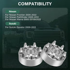 4X 2" Hub Centric Wheel Spacers 6x4.5 for Nissan Frontier Pathfinder (2005–2012)