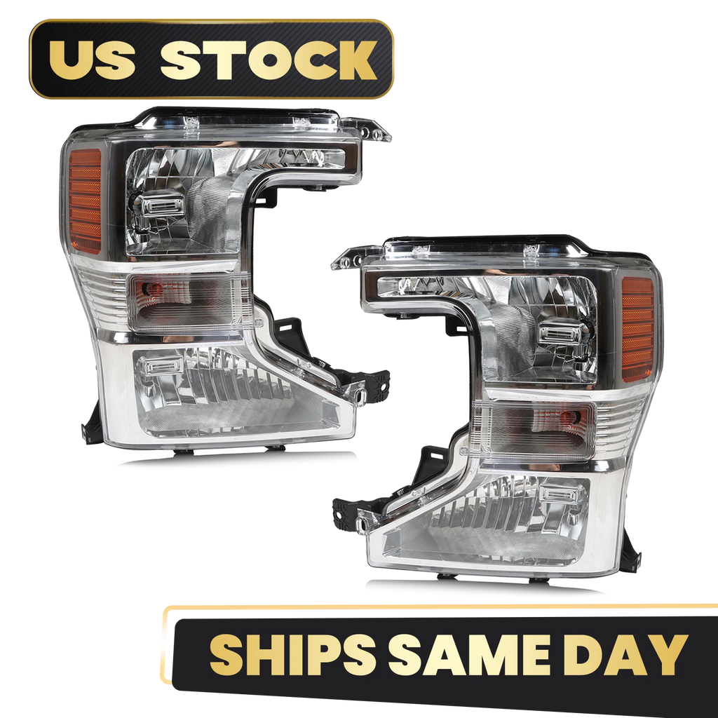 Halogen Headlights Pair for Ford F-250 F-350 F-450 Super Duty (2020–2022)