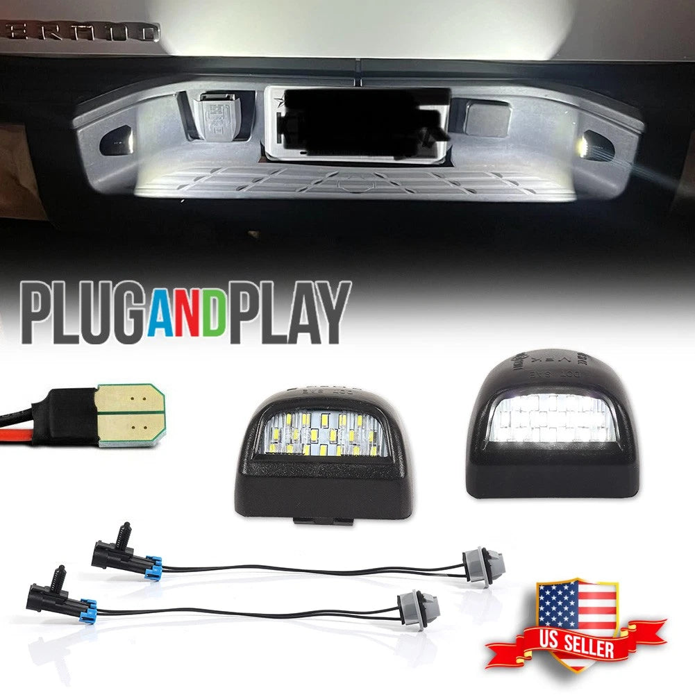 2X White LED License Plate Light for Chevy Traverse (2009–2012)