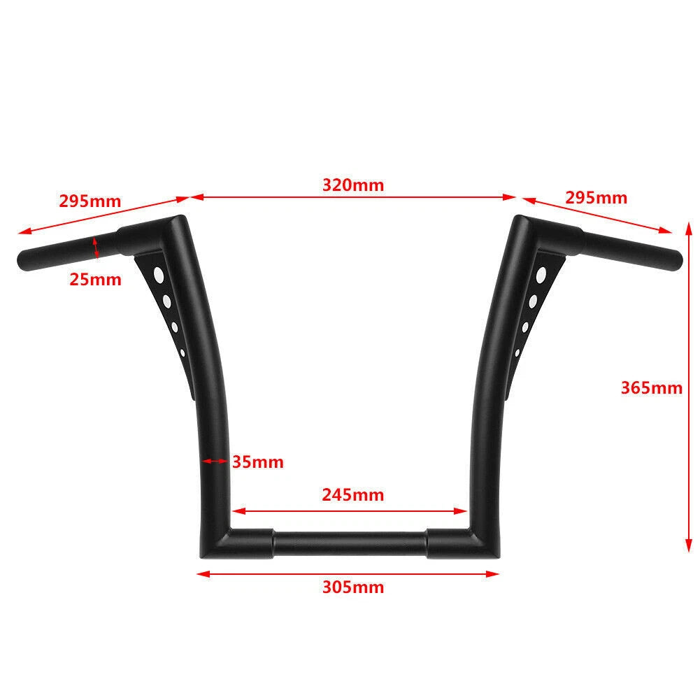 12" Rise Ape Hanger Handlebar 1-1/4" for Harley Softail Sportster
