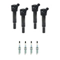 Set of 4 Ignition Coils & NGK Iridium Spark Plugs for Elantra Forte Soul (L4)