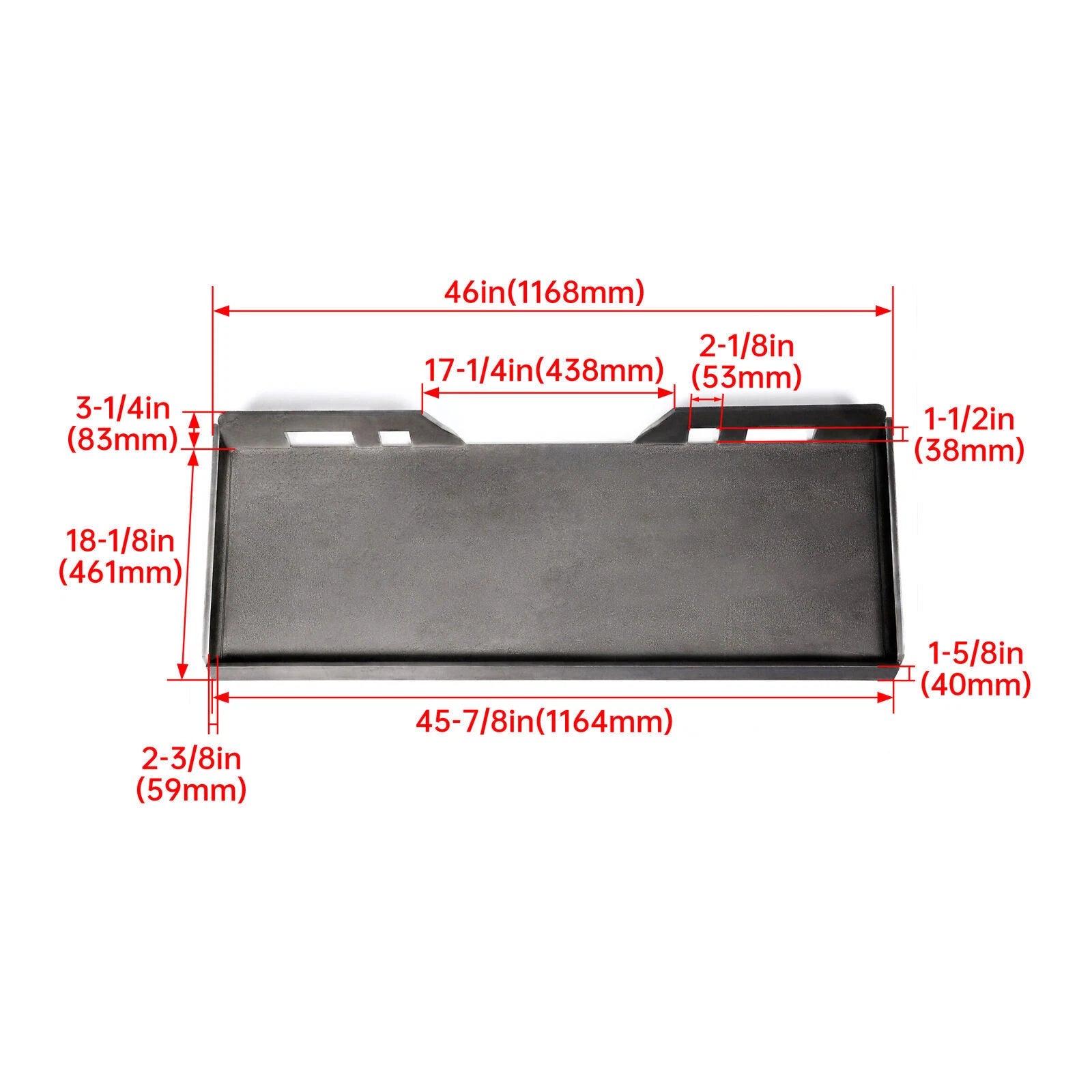Set of 4 Quick Tach Mount Plates for Skid Steer Loader (1/4", 5/16", 3/8", 1/2")