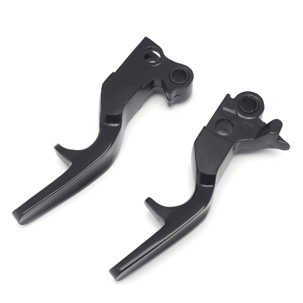 Black Shorty Skull Brake Clutch Levers for Harley XL (1996–2003), Softail (1996–2012), Touring (1996–2007)