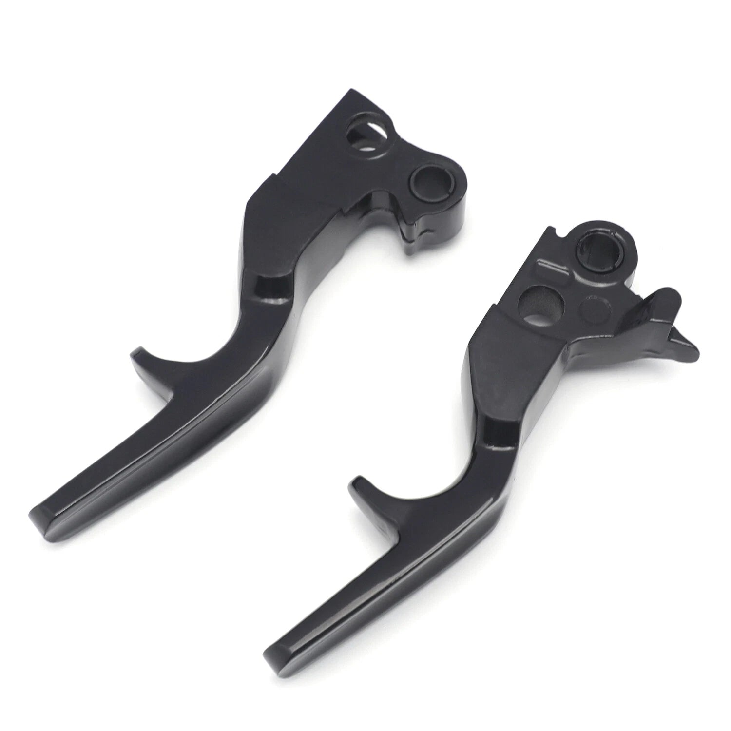 Black Shorty Skull Brake Clutch Levers for Harley XL (1996–2003), Softail (1996–2012), Touring (1996–2007)