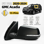 Side Mirror for GMC Acadia (2020–2024) Left Driver 15 Pins Heated Blind Spot