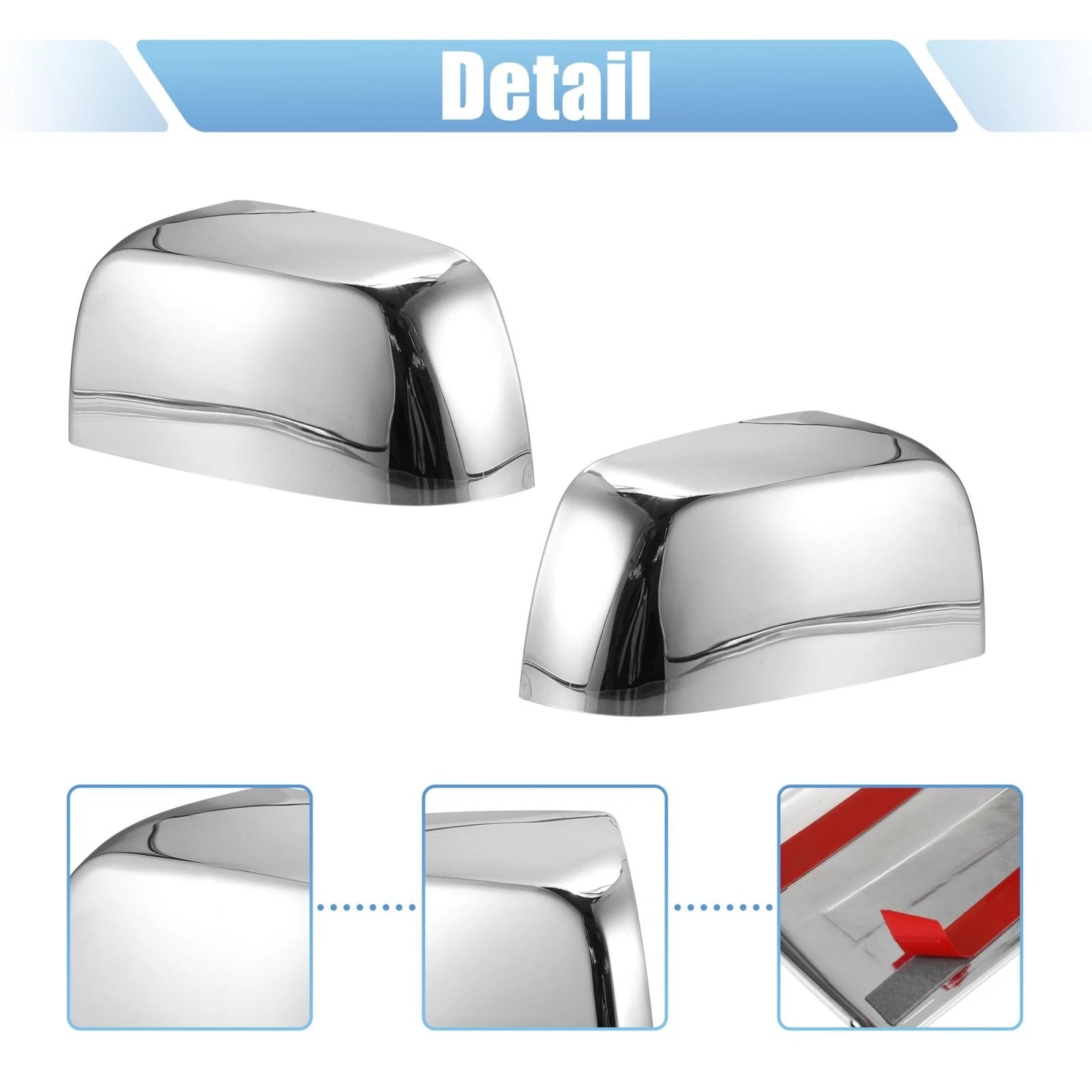 Pair Outer Chrome Mirror Cover Caps for Chevrolet Colorado (2015–2021)
