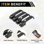 Set of 4 Exterior Door Handle Covers for Ford F-150 (with Keypad) Carbon Fiber