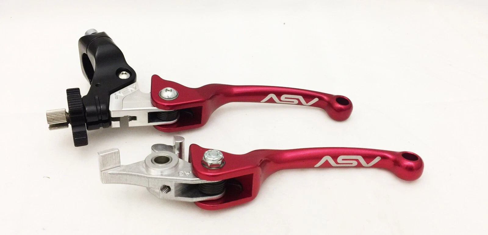 2X ASV F3 Front Brake Clutch Perch Levers Red for Yamaha YFZ 450 (2007–Present)
