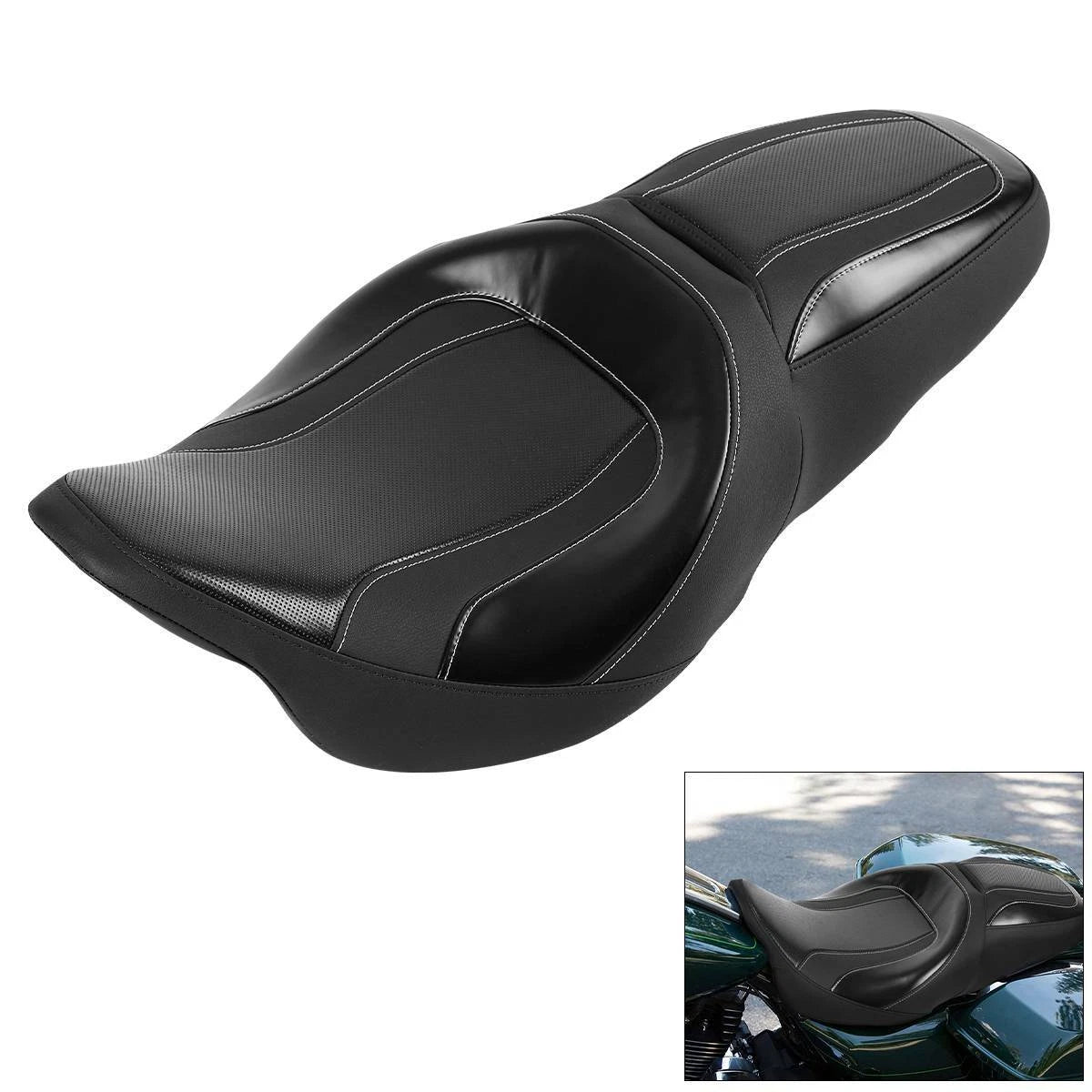 Passenger Seat for Harley Touring Electra Road Glide (2009–2023) Black