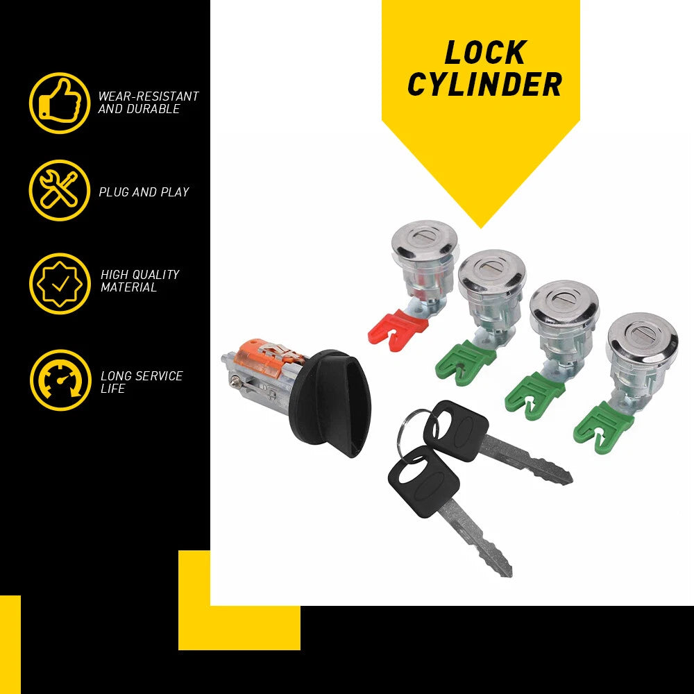 Ignition & Door Lock Cylinder Set for Ford Econoline Van E150 E250 E350 