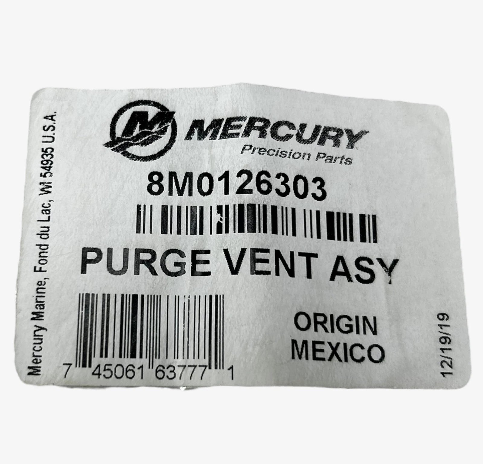 Marine Purge Vent Assembly for Mercury (OEM 8M0126303)